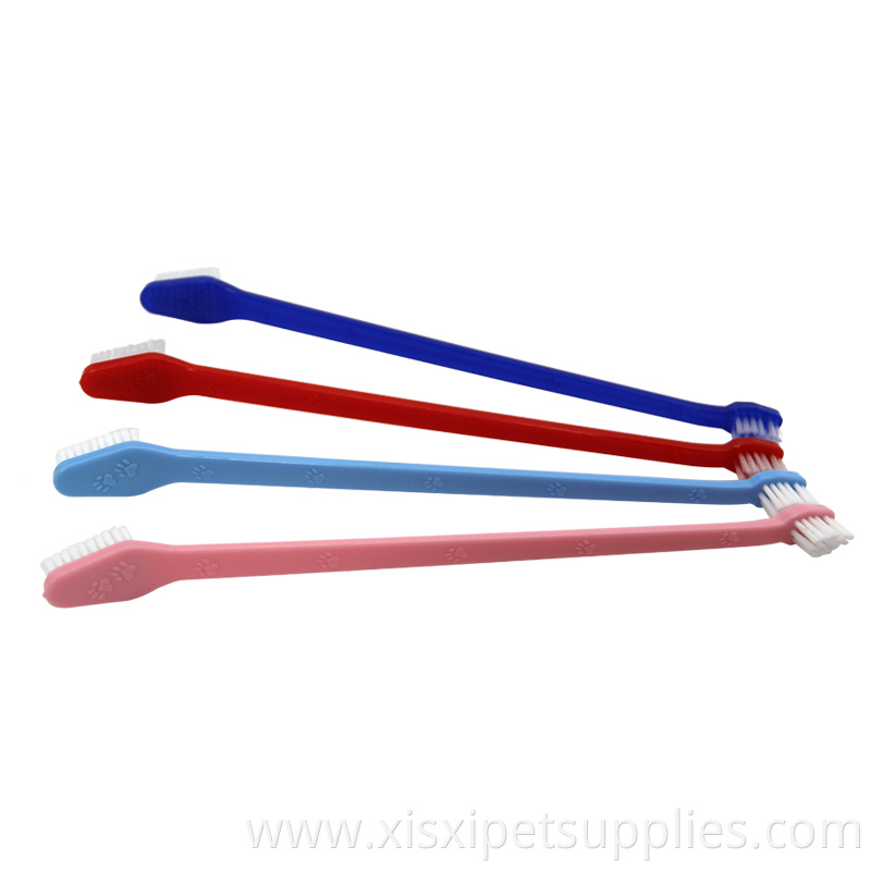 Factory Wholesale LOW MOQ Cheap Big Small Double Heads Pet Cat Dog Toothbrush For Dog